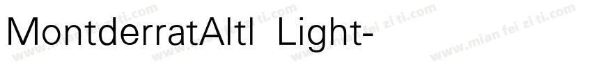 MontderratAltl Light字体转换